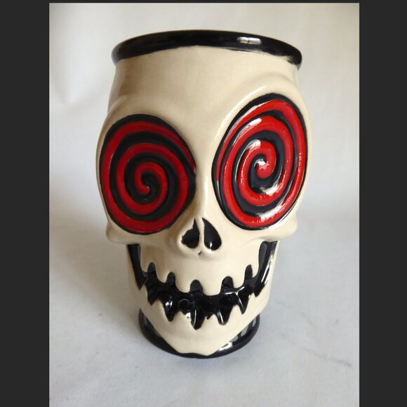 NEW 2016 LE 250 MUNKTIKI VORTEX BAR HIP-MO-TIZER SKULL CERAMIC TIKI MUG - Picture 1 of 10